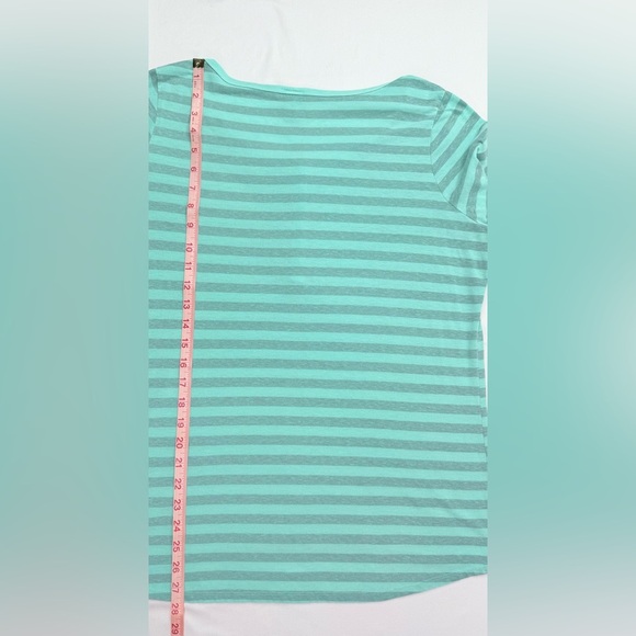 Mossimo Supply Co. Green Gray Striped Long Sleeve Henley Style Tee Size XL - Picture 6 of 6